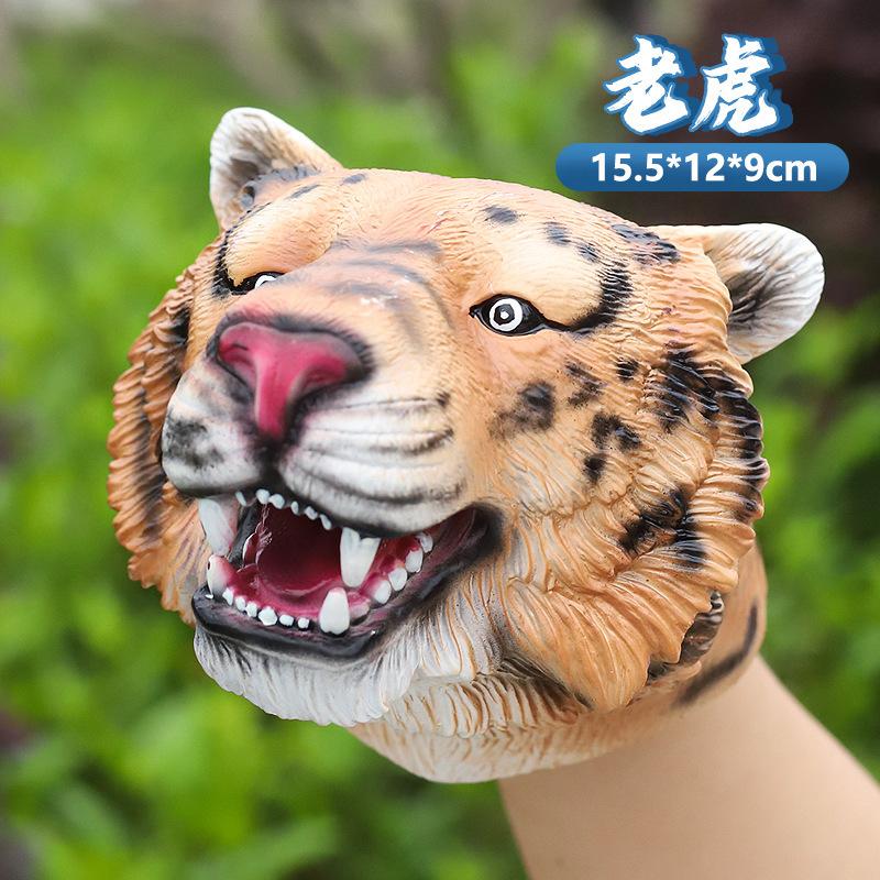 Pacynki Ręczne Model Głowy Dinozaura Zabawka T-Rex Dino Jurass Rekin Tygrys Park Lalki Światy Dinozaurów Miękka Pluszowa Zabawka dla Chłopców Dzieci Prezenty