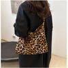 Korean Sle Large Capacity Tote Bag Canvas Single Shoulder Shoulder Bag Leopard Print Casual Bag Women's Use