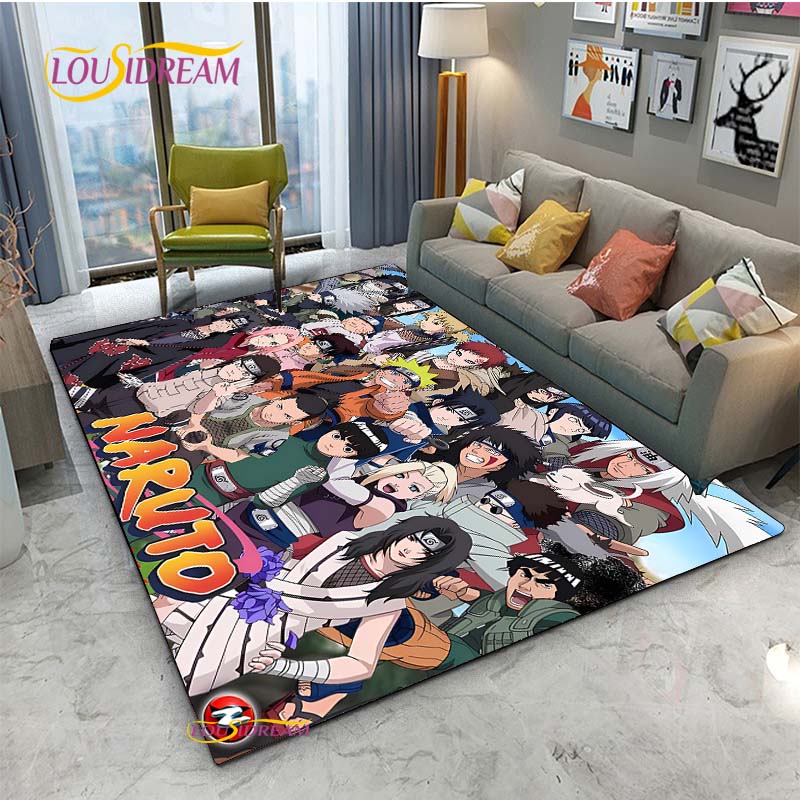 Naruto Cartoon Anime Carpet for Living Room Bedroom Cute Rugs Kitchen Table Door Kids Un-slip Floor Mats Alfombra Birthday gift