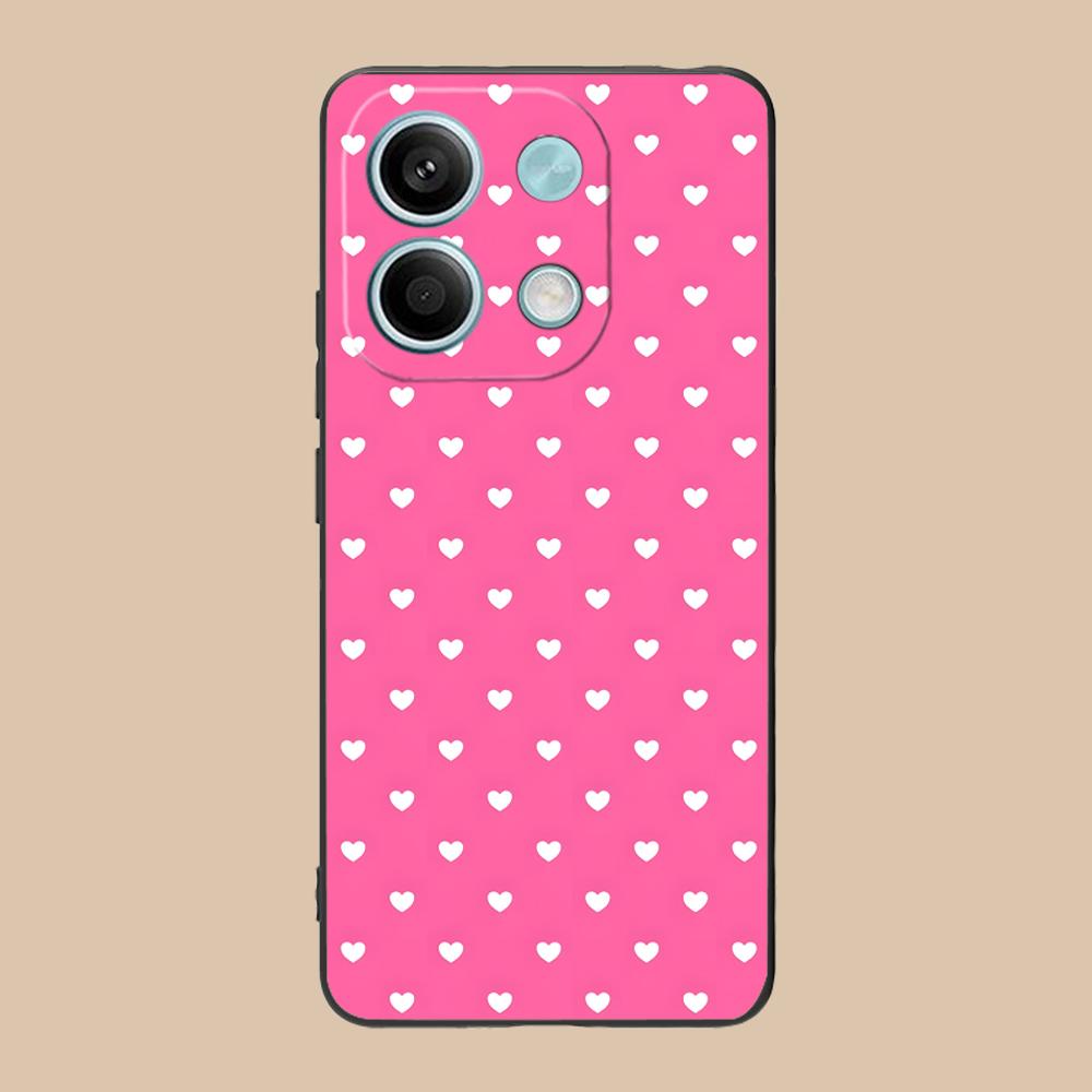 Pink Point Heart Mobile Phone Case for POCO F7 F6 F5 F4 F3 F2 Pro GT C75 C71 C65 C61 C40 Pro Ultra Colorful Printing Cover Cover