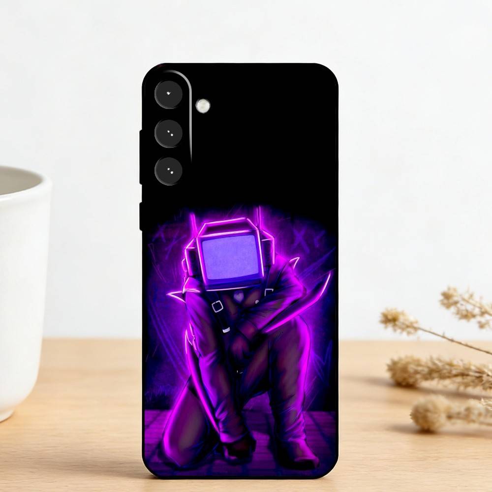 S-Skibidi Toilet T-TV M-Man Phone Case For Samsung Galaxy A73,A72,A71,A70,A53,A52,A51,Others Soft Black Cover