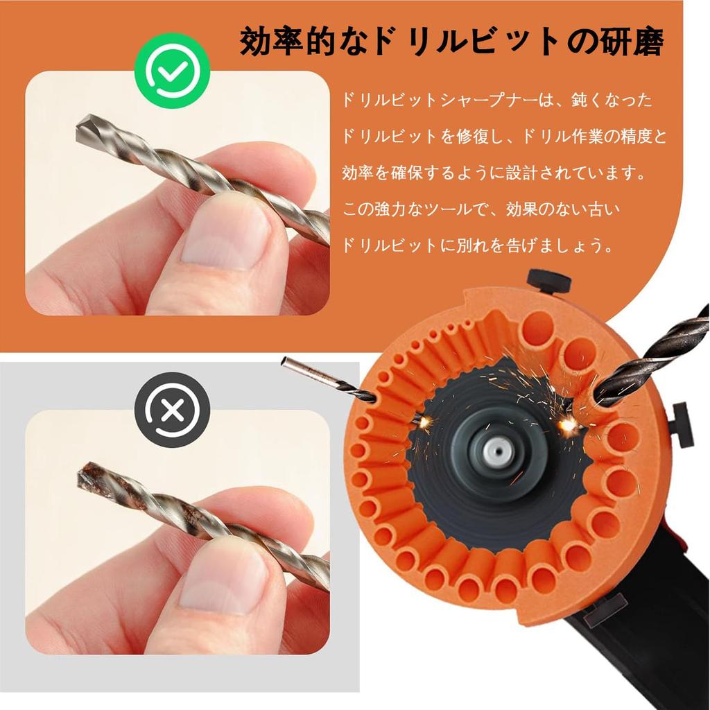 Refoiner Drill Bit Sharpener for Handheld Drill Sharpener with Grinding Drill Drill Bit Drill Bit Multipurpose Polishing Drill Bit Auxiliary Portable