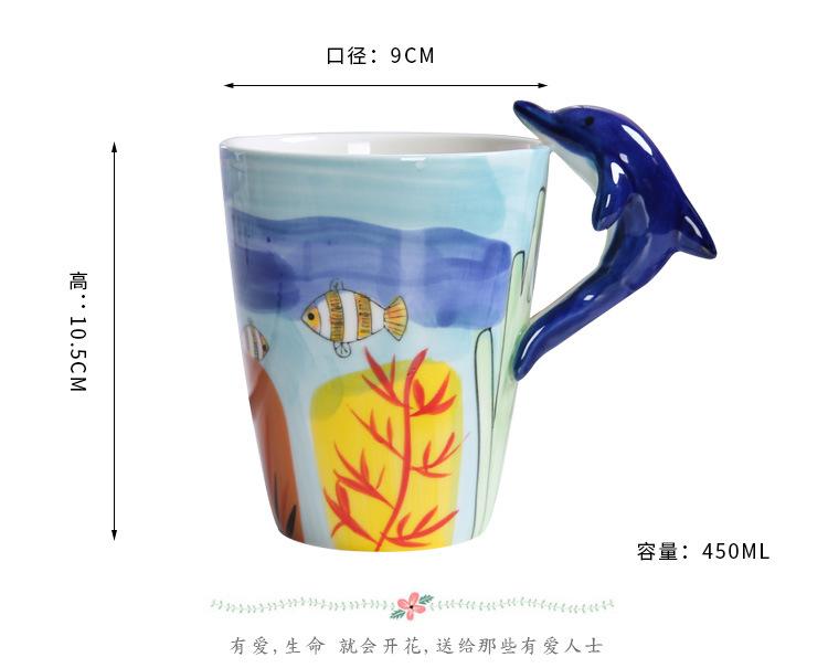 Cartoon 3D Alien Animal Tea Cups Animal Dinosaur Ceramic Coffee Cup Birthday Gift Office Mug Kitchen Dining Bar Drinkware Cups