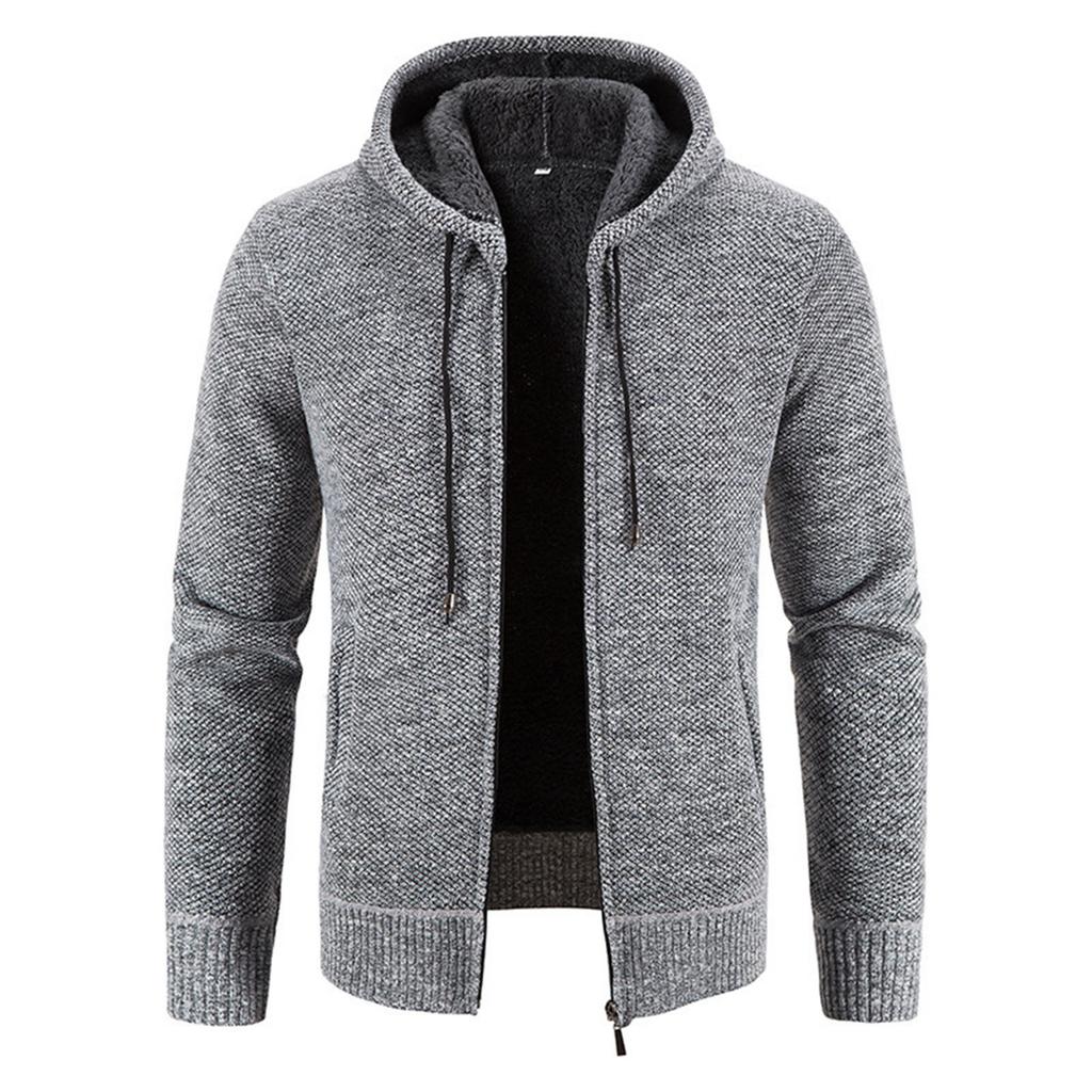 Cardigan  Leisure  Loose  Hooded Hood  Knitted Sweater