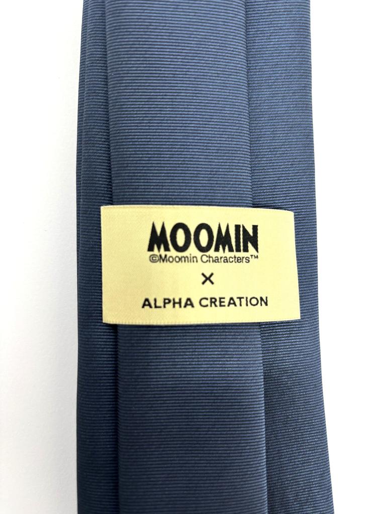 [Alpha Creation] Moomin Family Tie, Navy, 145cm (length) X 8cm (width)