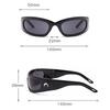 Sunglasses Crescent Sun Glasses Futuristic Fashionable I Disco Hip-hop Moon Trend 18095