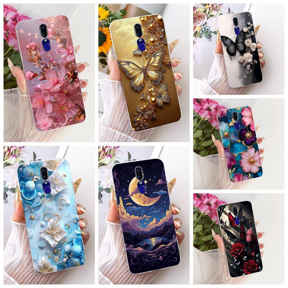 For Oppo F11 Case Cover Luxury Butterfly Love Fashion Flowers Cool Painted Phone Casing For Oppo CPH1913 CPH1911