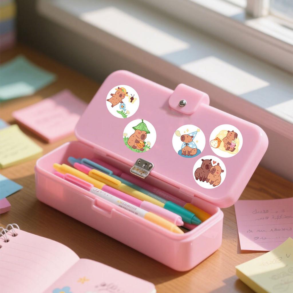 500pcs Leisure Cartoon Capybara Pvc Self-adhesive Sealing Gift DIY Sticker