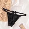 Thin Strap Satin Mesh Women Thong Love Heart T-Back Panties Fashion Satin Briefs  Summer