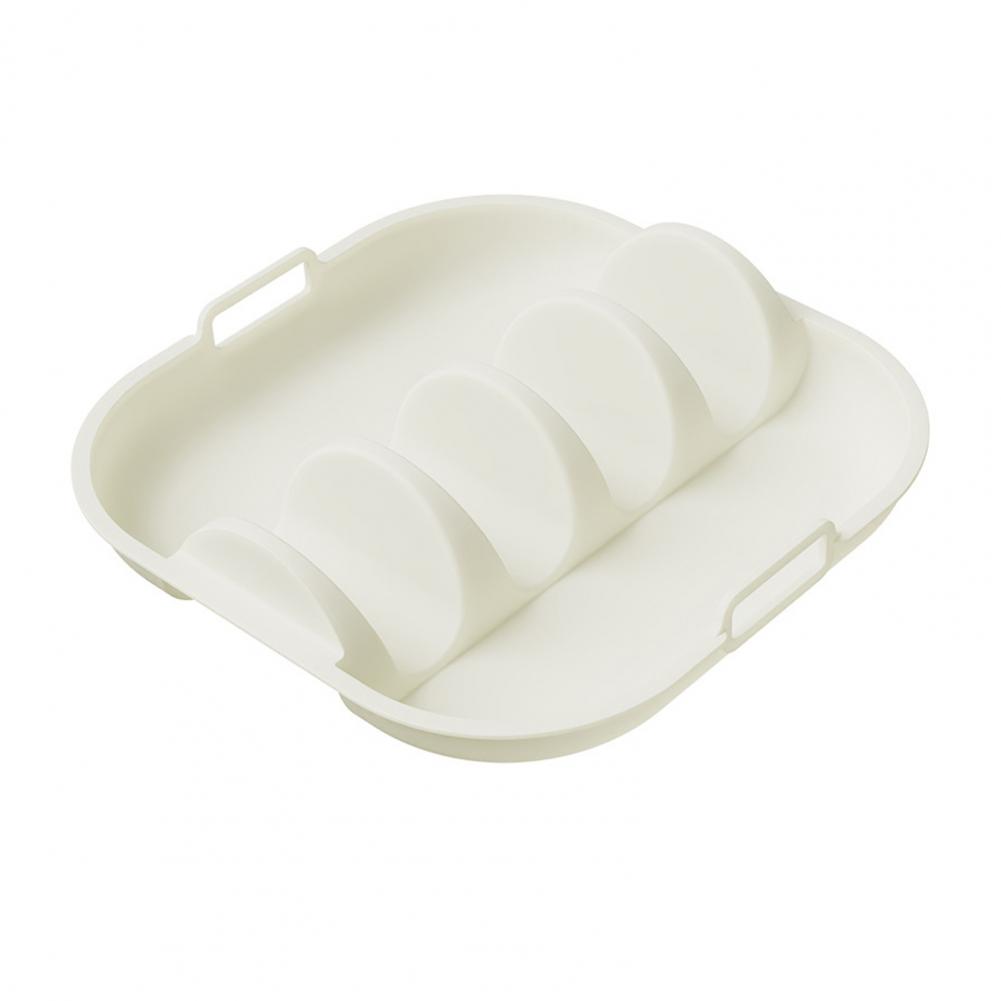 Silicone Taco Holder Reusable Taco Plates with 4 Dividers And Handle Dishwasher Microwave Oven Safe Taco Serving Tray