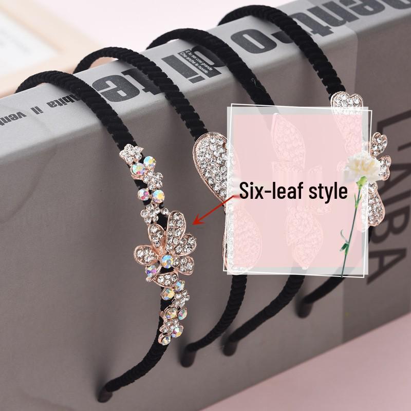 

Корейская бархатная повязка на голову и заколка для волос с горным хрусталем и жемчугом