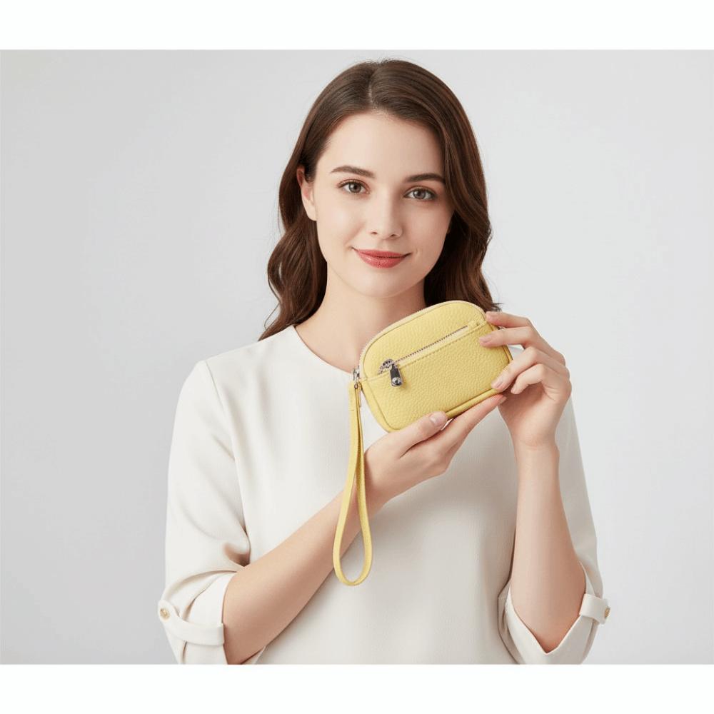 with Wrist Strap Women's Keychain Wallet Zipper Hand-held Key Bag Fashion Coin Bag Casual Wear
