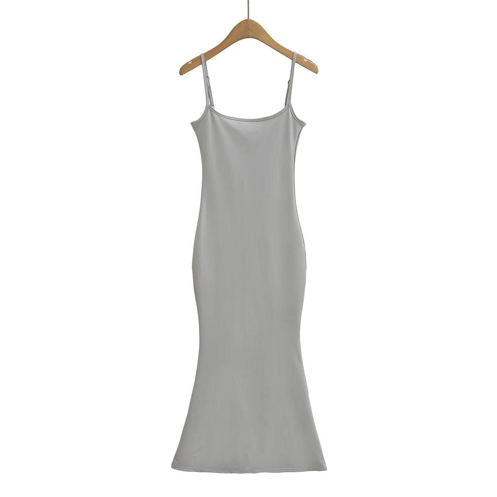 Šaty se sukní typu rybí ocas s tekutým povrchem - Léto 2024, Slim & Elastické boky, Styl americké horké dívky