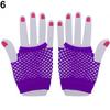 Lady Elastic Dance Costume Dance Party Fingerless Fishnet Mesh Hollow Gloves