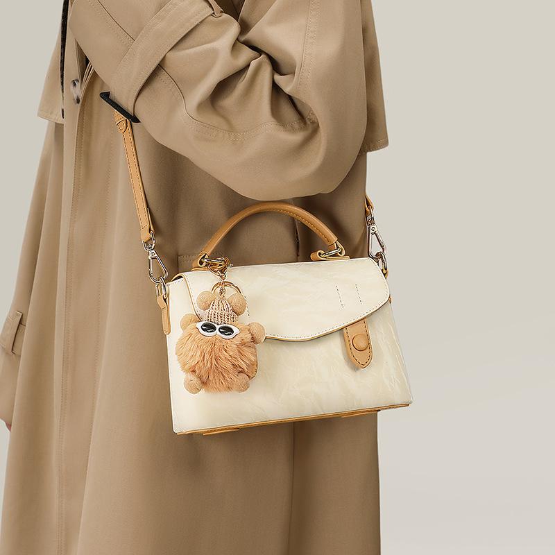 Summer Cowhide Cambridge Bag Fashionable Light Luxury One Shoulder Crossbody Bag Birthday Gift High End Feeling