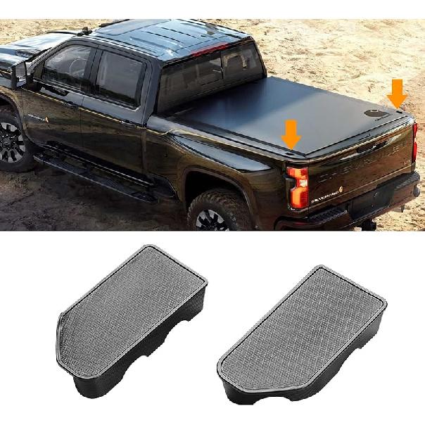 TTCR-II For GMC Sierra And Chevy Silverado Bed Rail Stake Hole Covers -2024 2025, Truck Bonneau Covers Stake Pocket Plugs For Sierra