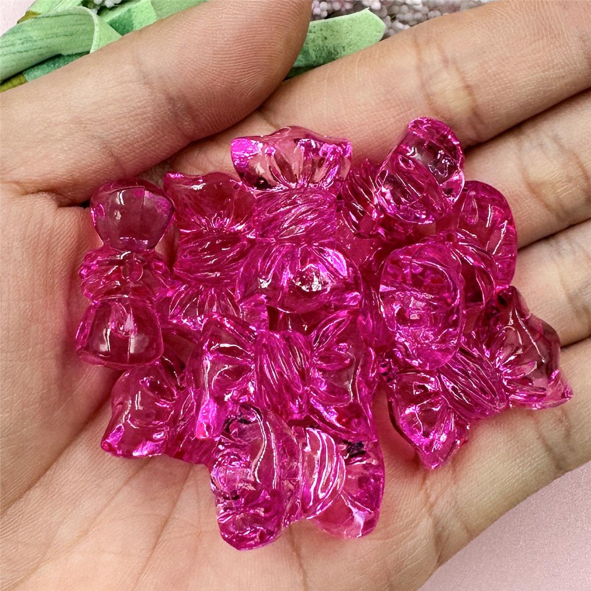 

16*24,2 мм DIY цепочка для телефона акриловый кристалл 10 шт. модные бусины ювелирные аксессуары ручной работы материал конфеты прозрачный розы красного