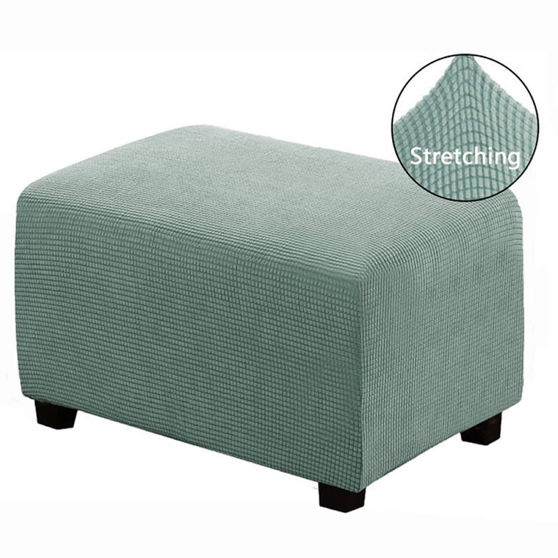 Rechteckiger Jacquard-Bezug für Ottomane, elastischer Hocker, Sofabezug, Fußstütze, Stuhlbezug, Möbelschutzbezüge NEU