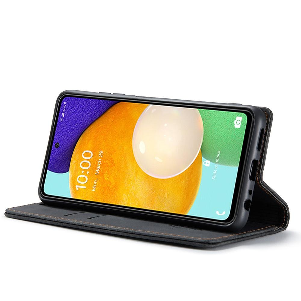 CASEME Case for Samsung Galaxy A53 5G, Leather Wallet Case, Black