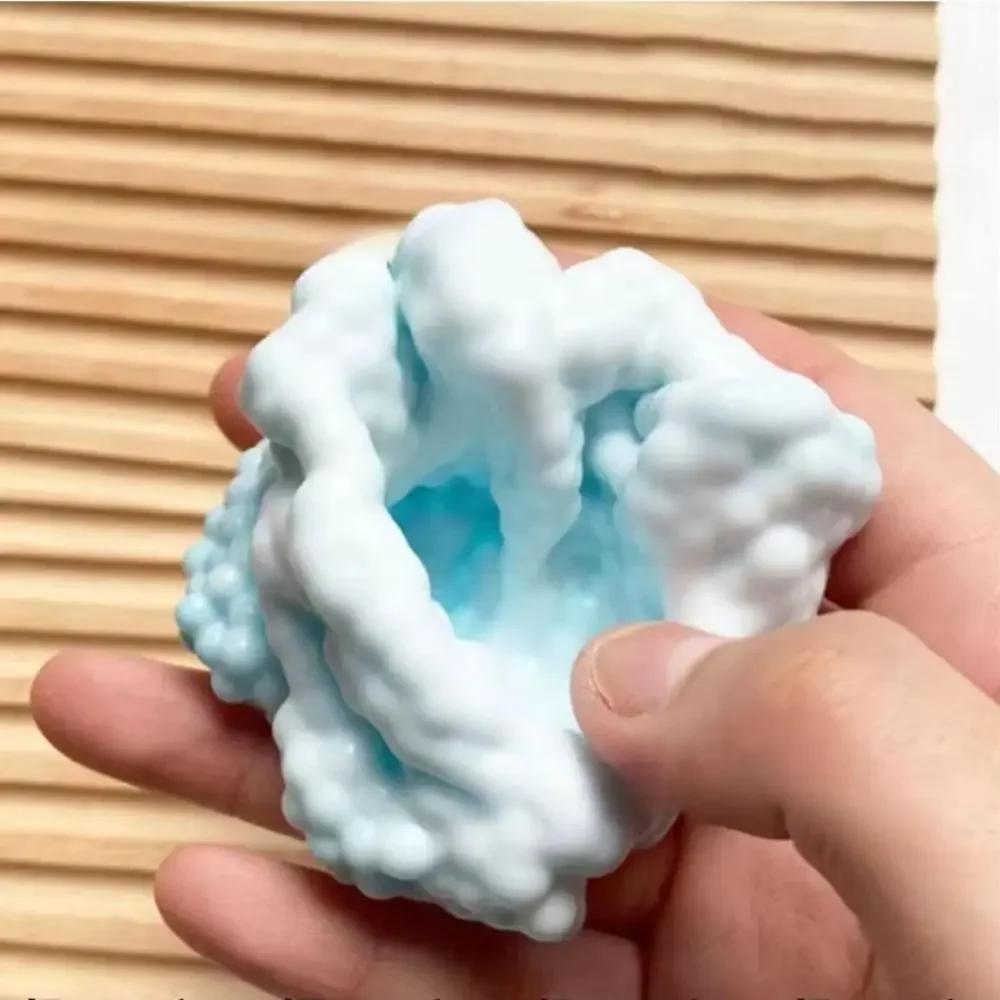 Super Soft Feel Squishy Table Toys Ultra-thin Ice Skin Stress Relieving Toy Stress Reliever Sticky Handmade Ball for Kids Teens