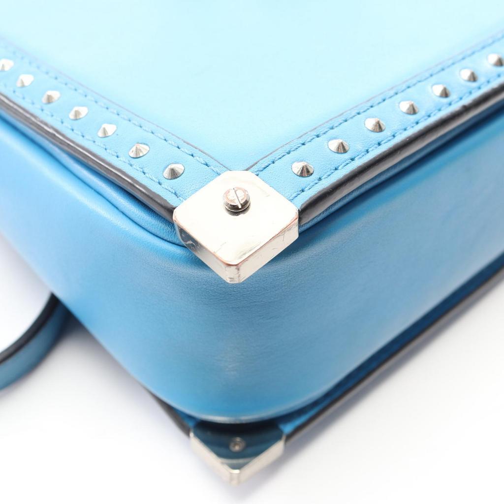 Used MCM Shoulder Bag leather Blue Used Women