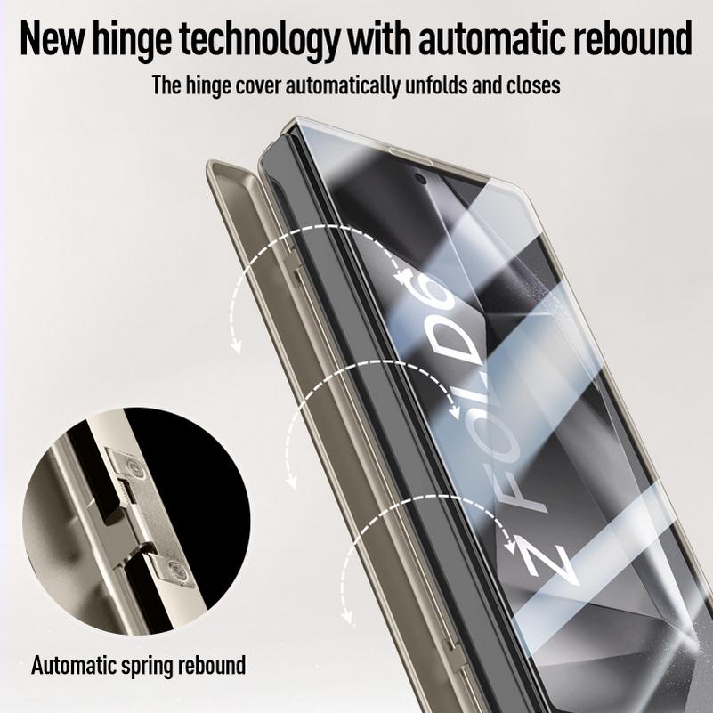 Magsafe Magnetic With Privacy Tempered Glass Flim Full Protect Case For Samsung Galaxy Z Fold 6 Fold6 Spring Hinge Holder Cover