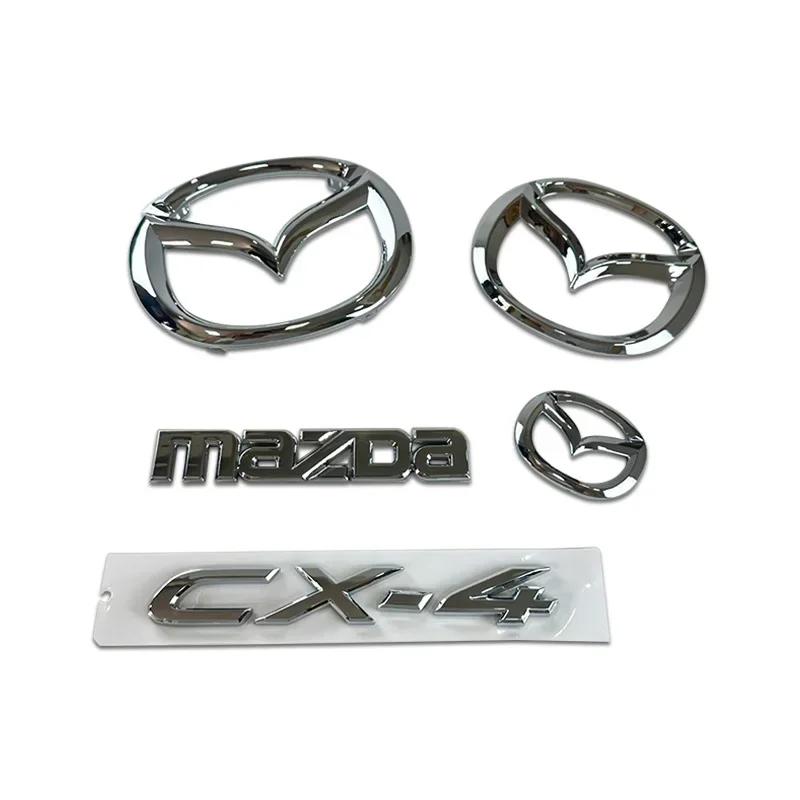 Plastic Car Front Trunk Emblem Rear Tail Refitting Decoration for Mazda 3 6 CX-4 CX-5 Steering Wheel Badge 3D Replaced Sticker