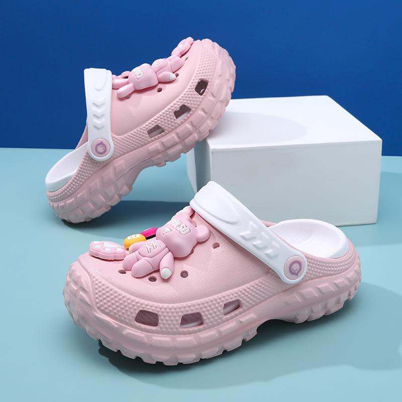 

Fun And Bright Kids Eva Hole Shoes Summer Essential Breathable Nonslip Sandals Kids For Pink,34/35