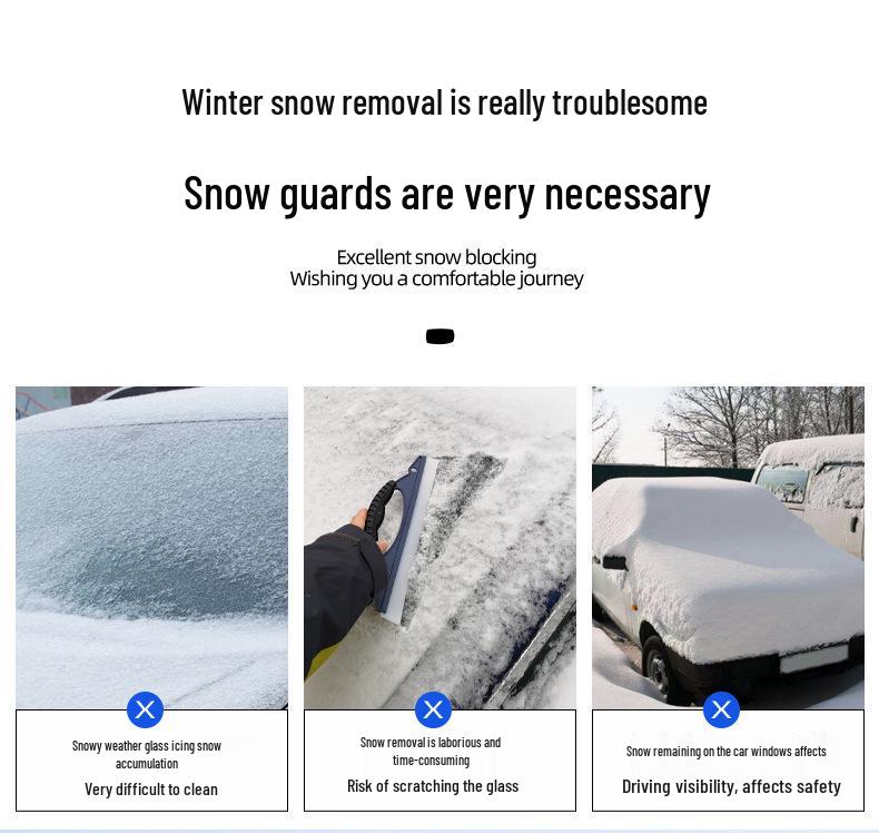 Magnetic Winter Car Snow and Frost Cover for Front Windshield