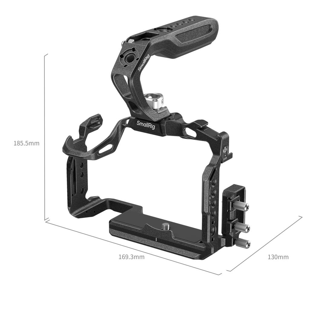 SmallRig Black Mamba Camera Cage for Panasonic G9 II S5 II S5 IIX S1R II S1 II S1 IIE with Top Handle Cable Quick Release Cold Shoe and Strap