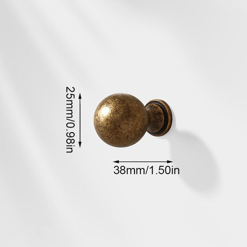 1PC Roll Plated Single Hole Handles Zinc Alloy Handle Heavy Duty Wardrobe Handles Solid Zinc Antique Brass Knobs