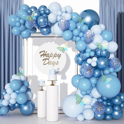 Set de baloane albastre Fluture Gradient Decoratiuni pentru petrecere de aniversare Copii fata Nunta Petrecere de aniversare Baloane pentru Baby Shower