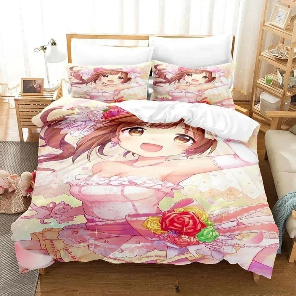 Comforter 3D Anime The Idolm@Ster Chieri Ogata Bedding Set Bedroom Soft Modern S Comefortable