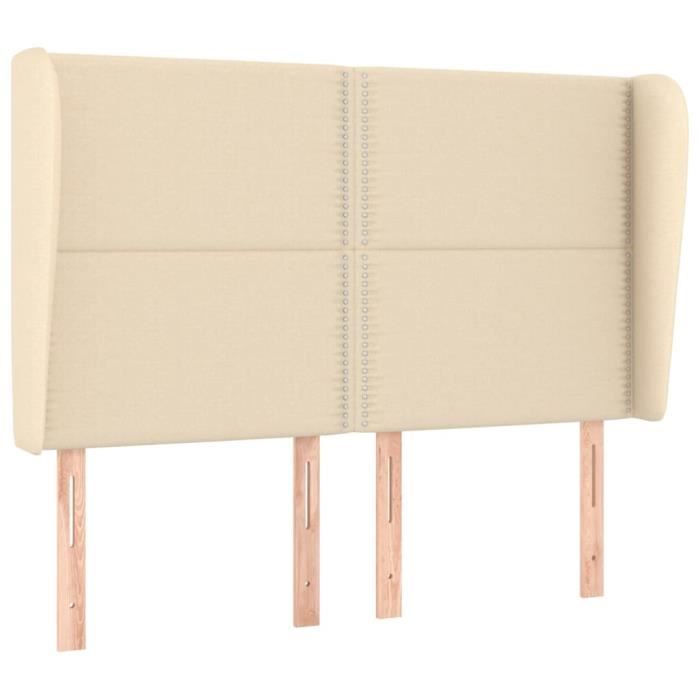 VidaXL Headboard with Ears Cream 147x23x118-128 Cm Fabric3117819