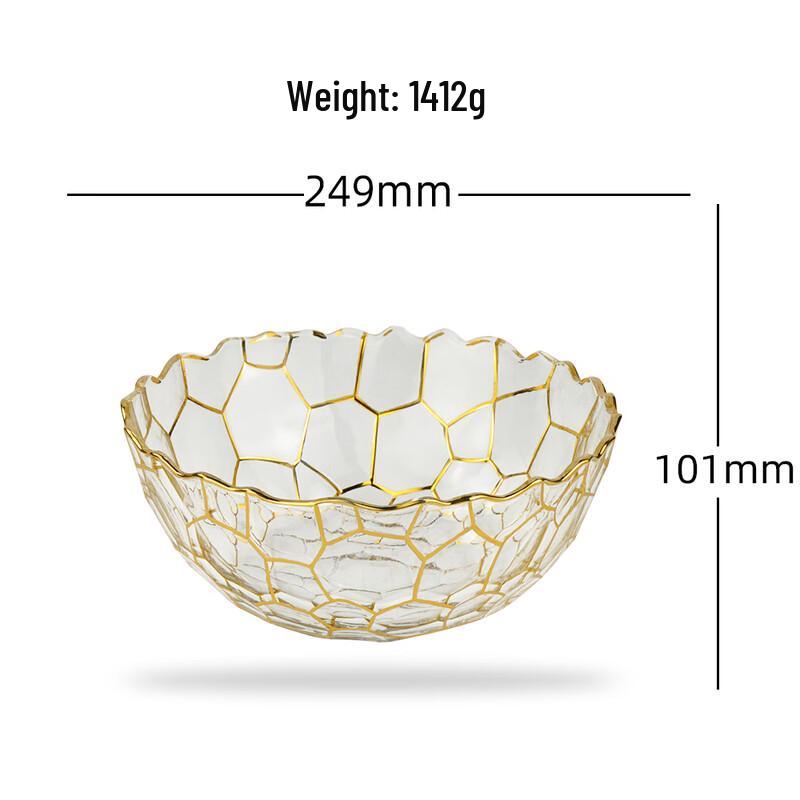 Flevance Nordic Style Crystal Glass Fruit Plate
