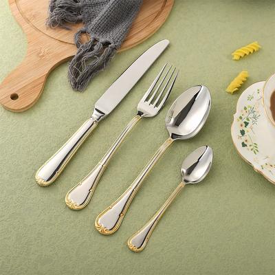 304 Готель Пномпень Суцільнокований Ніж для стейка Скандинавський стиль Нержавіюча сталь Комерційний Весільний набір Вилка і Ложка Набір столових приборів