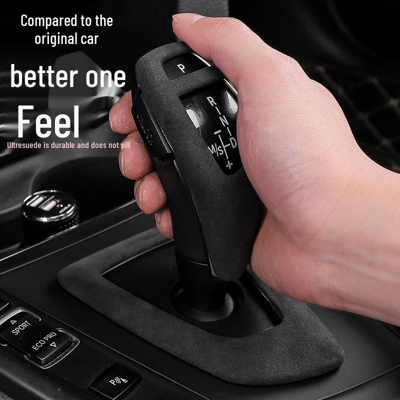 Suede Gear Shift Knob Cover for BMW 3 & 5 Series E60 Interior Upgrade