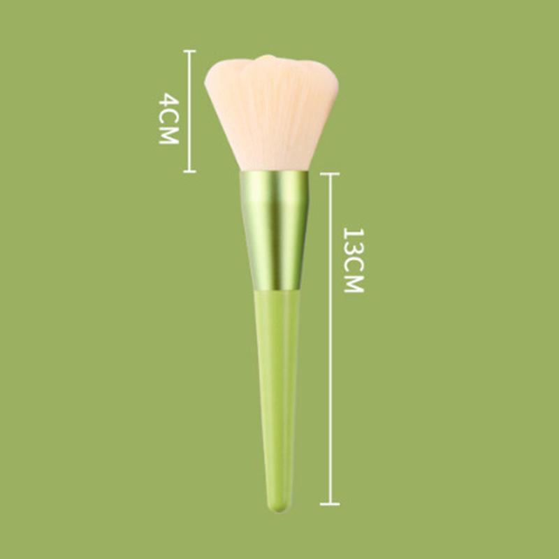 High-Grade Little Daisy 14-Piece Makeup Brush Set: Soft Bristle Powder and Fan-Shaped Highlighter Brushes for Beauty Application.