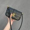 Soft bag, high-end retro baguette bag, solid color, simple and versatile, old armpit bag, crossbody bag, ins woman
