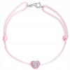Heart Bracelet, String, Pr 925, Heart, Zircons, Crystal