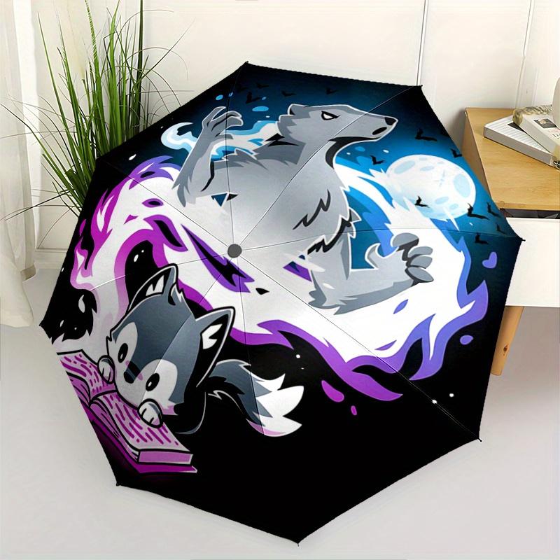 

1pc Automatic Opening/Closing Umbrella with Portable Tri-Fold Design, 8-Rib Structure, Outdoor, Perfect Festival Gift for Fans, Travelers, Daily