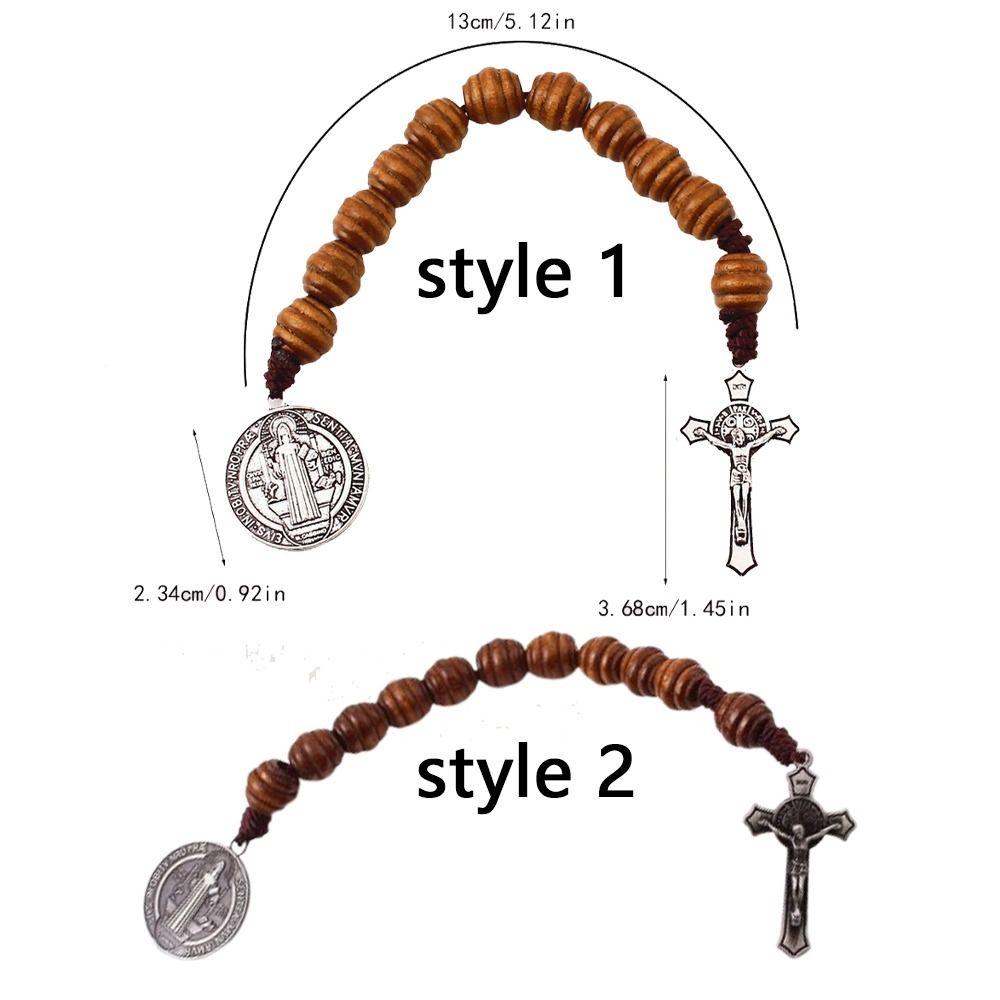 Prayer Saint Benedict Medal Blessing Saint Benedict Rosary Wooden Prayer Beads  Prayerful Catholic
