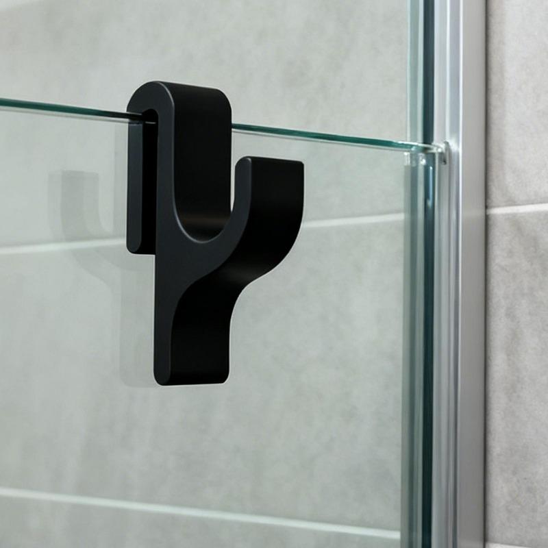 1-20pcs Shower Door Hooks Heavy Duty Waterproof Bathroom Hook Home Towels Clothes No Drill Installation Storage Organizer Holder