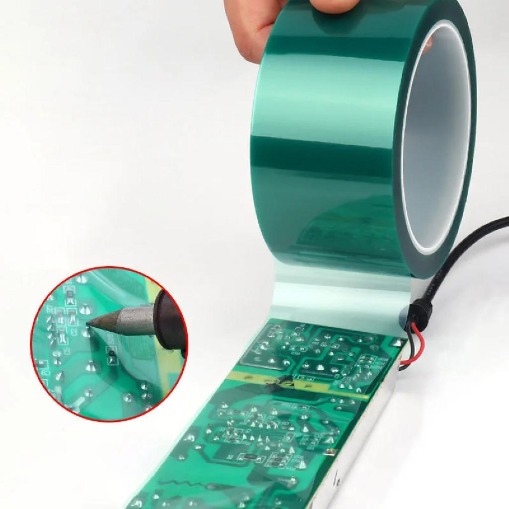 PET Film Tape High Temperature Green Heat Resistant PCB Solder SMT Plating Shield Insulation Protection