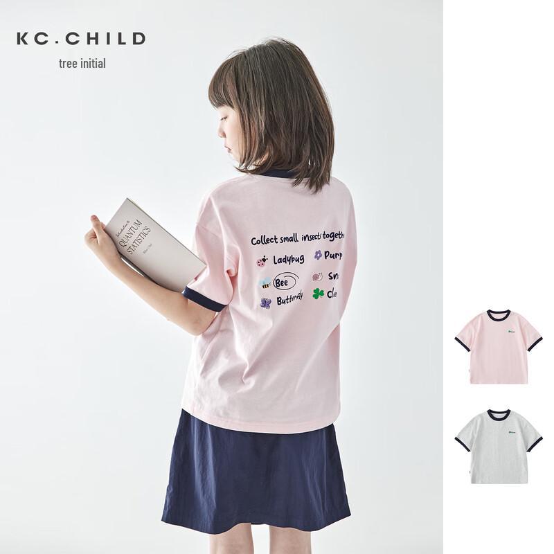 KeChu Girls  Cotton Printed Short-Sleeve T-Shirt 140