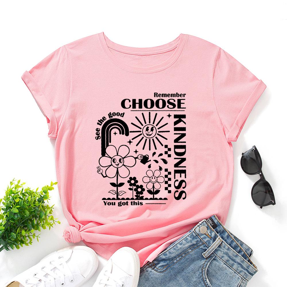 

Хлопковая футболка с коротким рукавом и круглым вырезом, женская, с 2D-принтом, топы 3XL