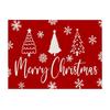 Christmas Print Cotton Linen Placemat – Heat-Resistant, Waterproof Table Decoration for Dining Room
