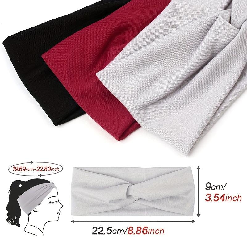 Faixa de cabelo elástica larga, pilates, ioga, fitness, corrida, ciclismo, faixa de suor, turbante, maquiagem, arco de cabelo, faixa de cabeça para mulheres