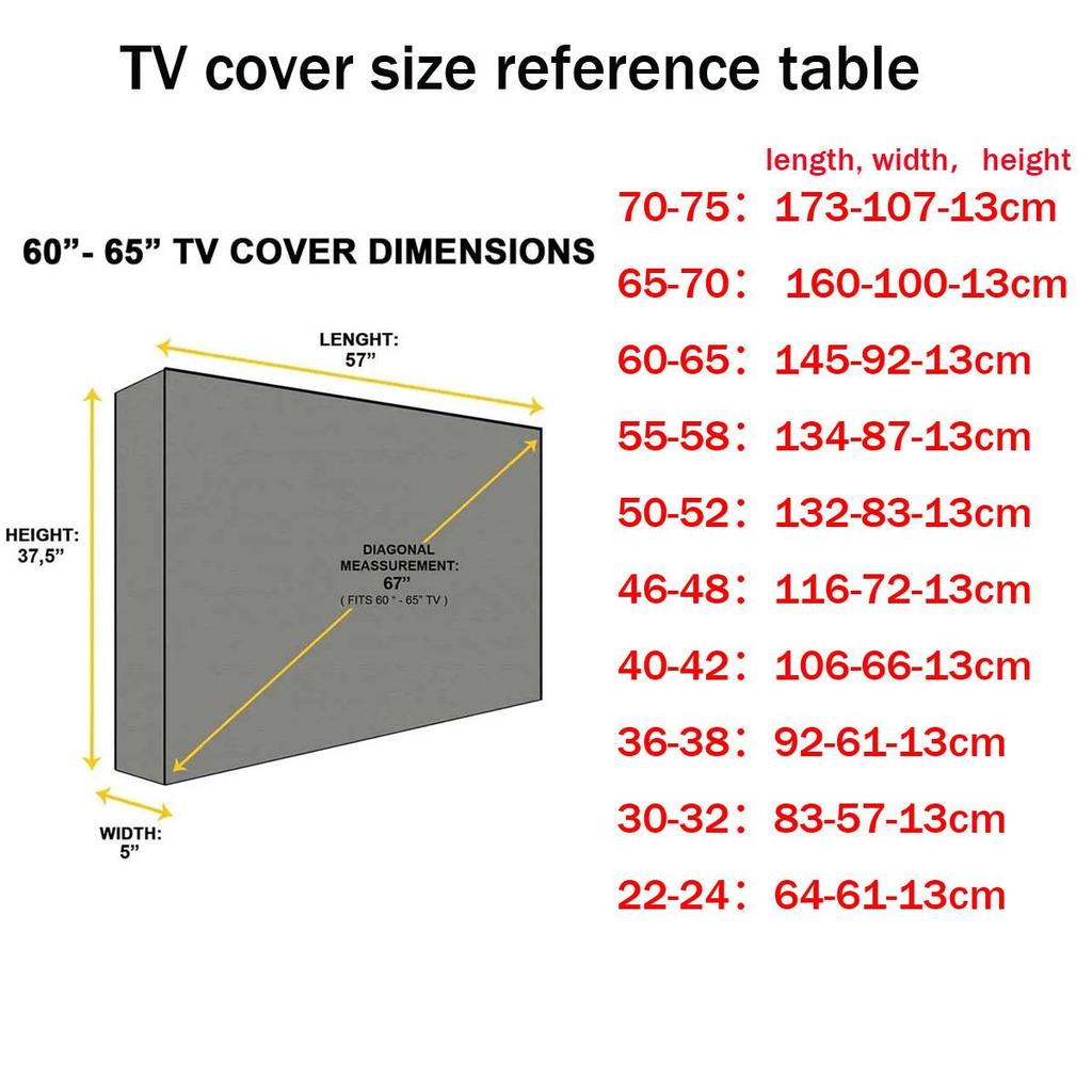 Oxford  TV Covering LCD Screen Set Waterproof Sunscreen Case Outdoor Home Decor 600D