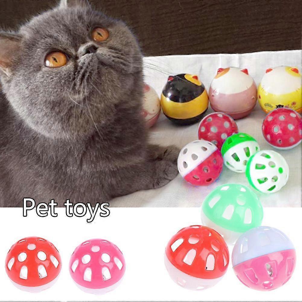 Multicolor Hollow Bell Ball Plastic Ball Cat Dog Toy D4E2 Sound Bell Toy
